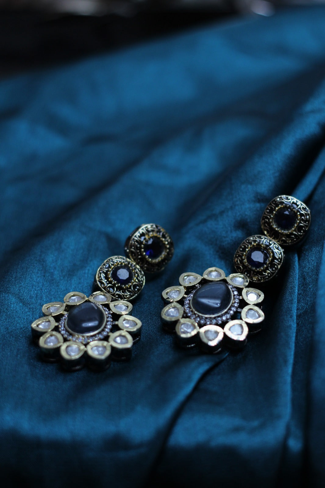 Oro's Traditional Floral Drop Earrings