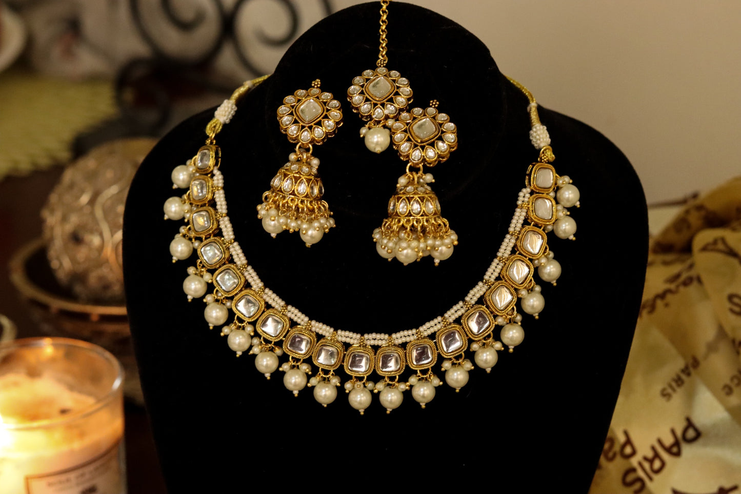 Oro"s Kundan and pearl set