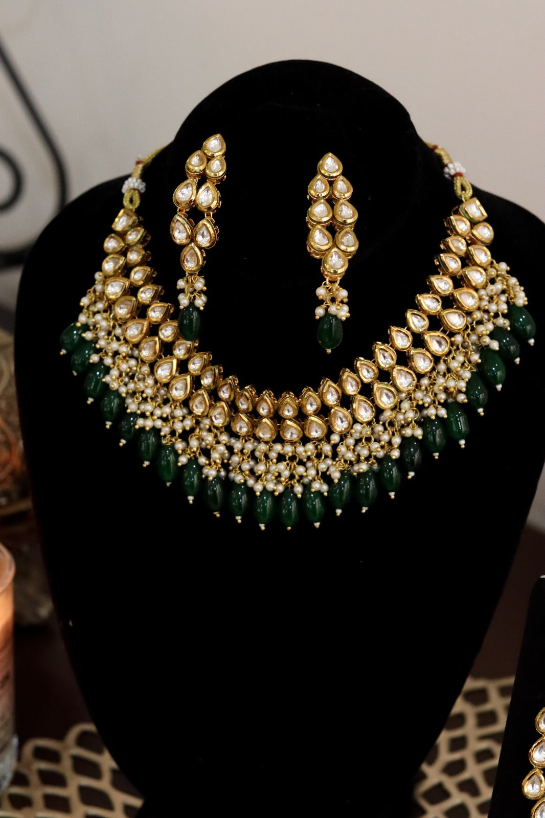 Bridal Kundan set with tikka and jhomar