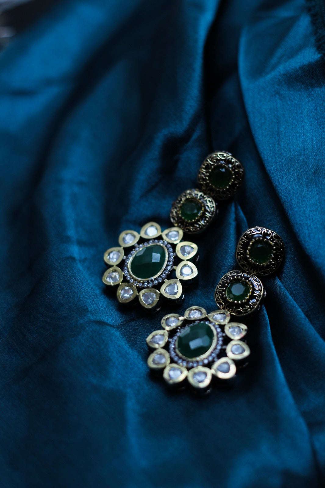 Oro's Traditional Floral Drop Earrings