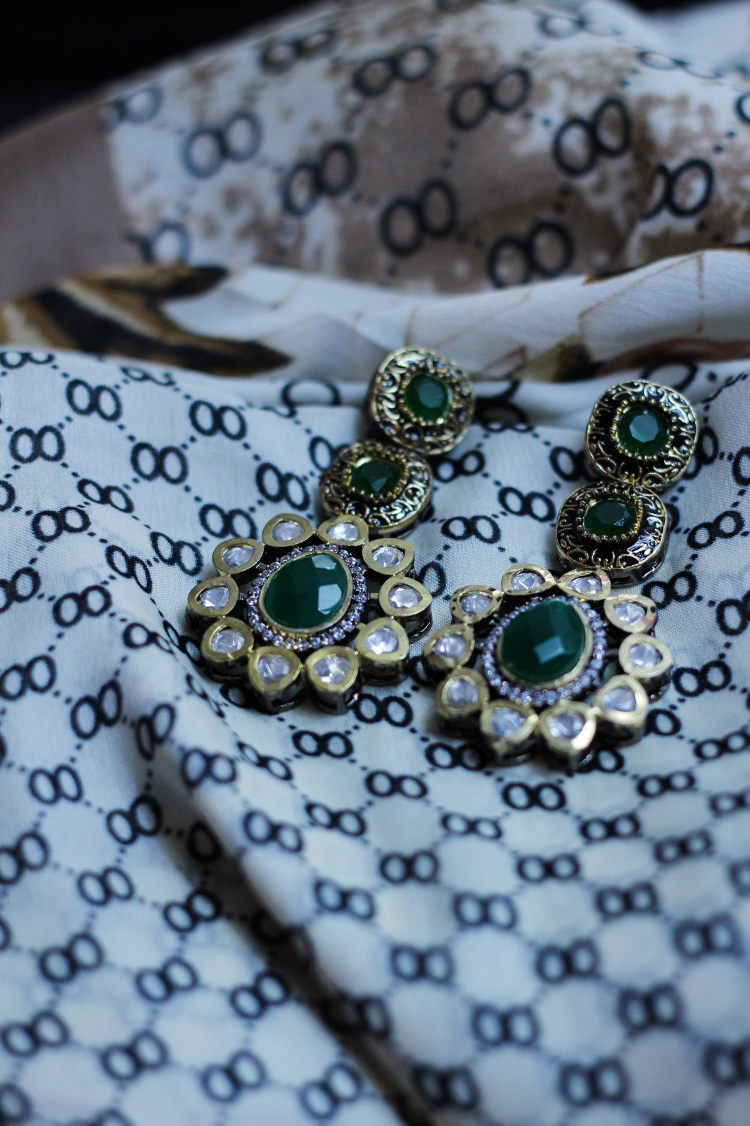 Oro's Traditional Floral Drop Earrings