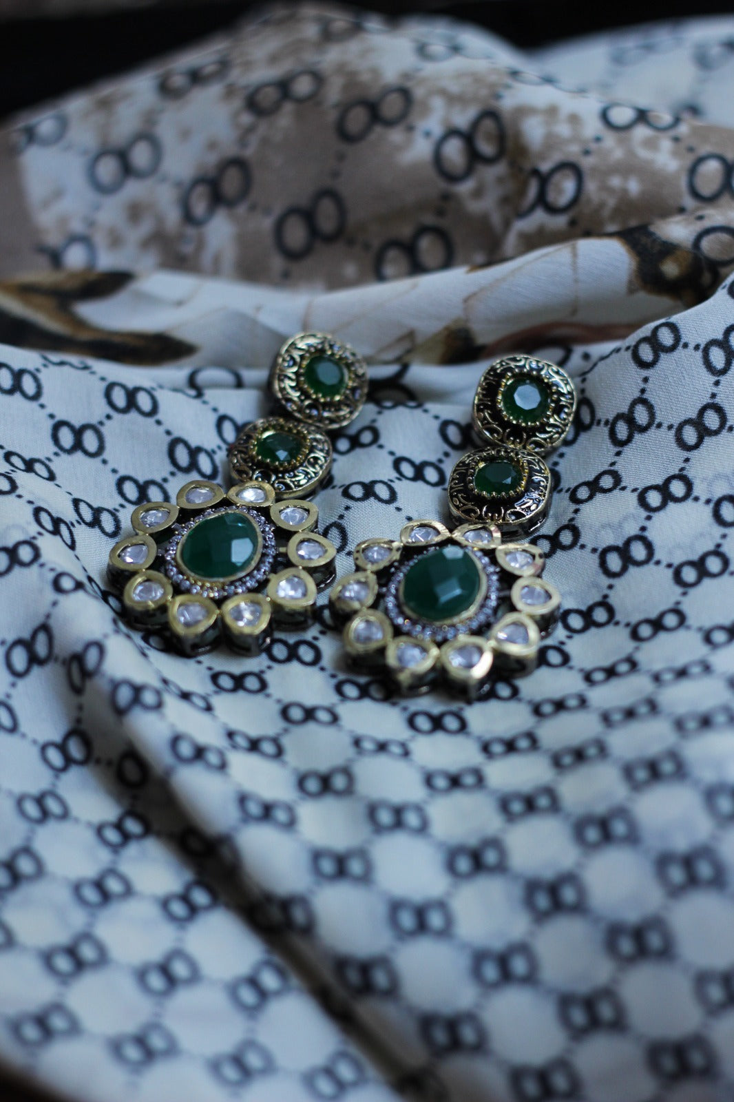 Oro's Traditional Floral Drop Earrings